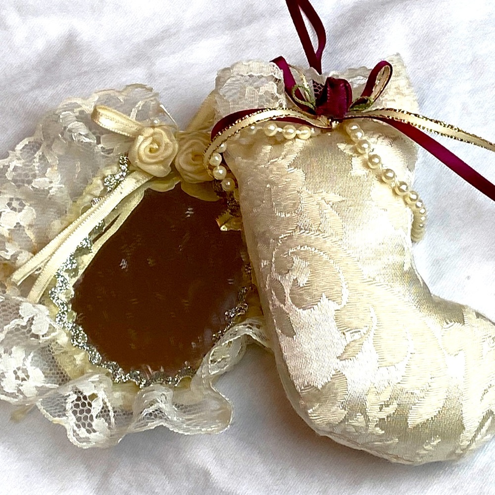 Vintage 2 Victorian Christmas ornaments
